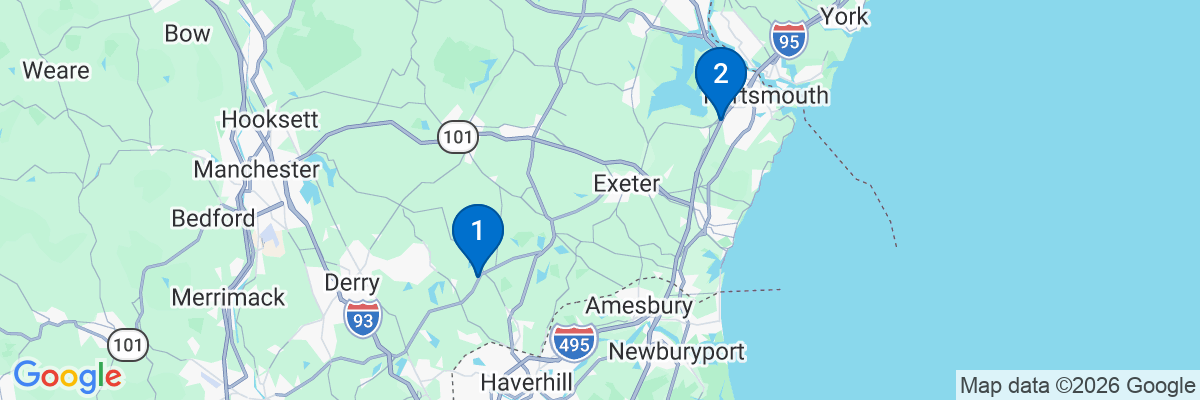 Map showing facility locations