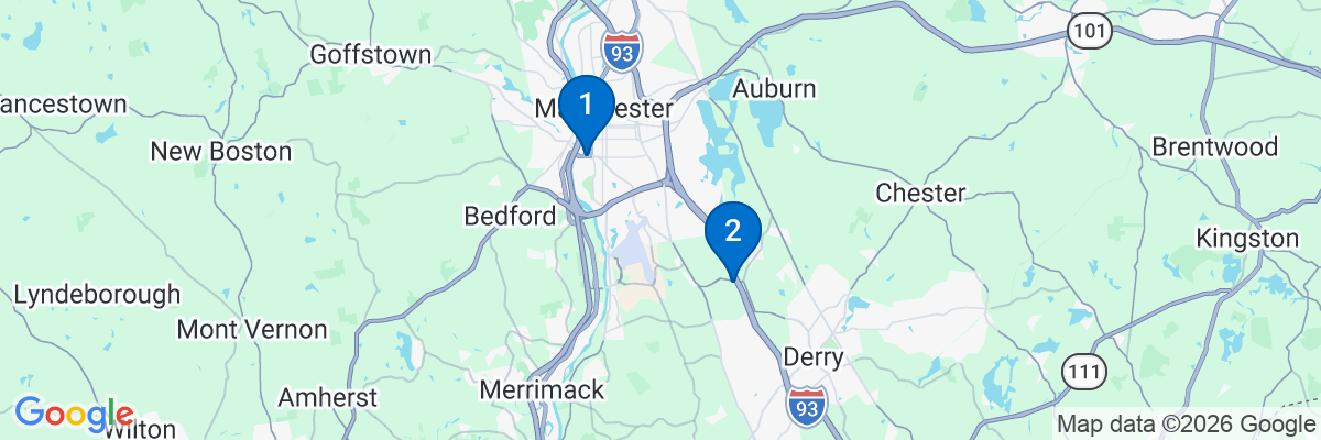 Map showing facility locations