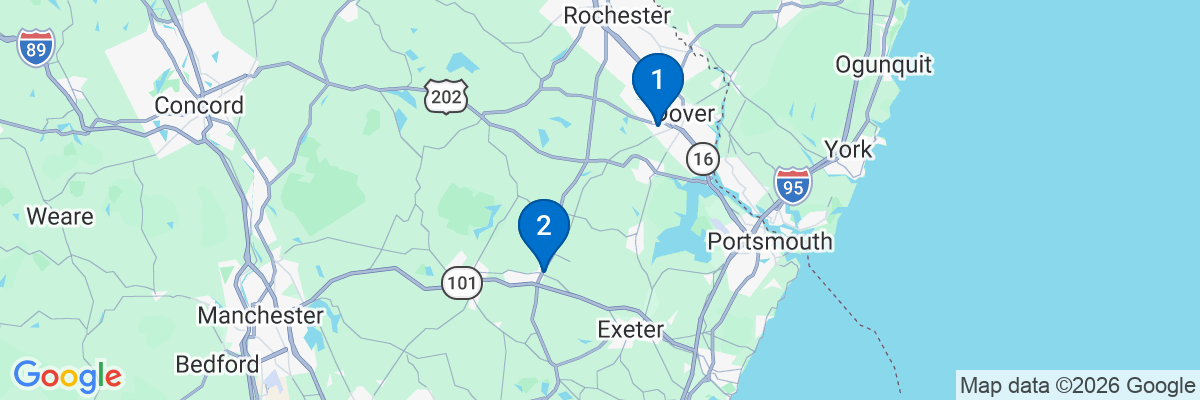 Map showing facility locations