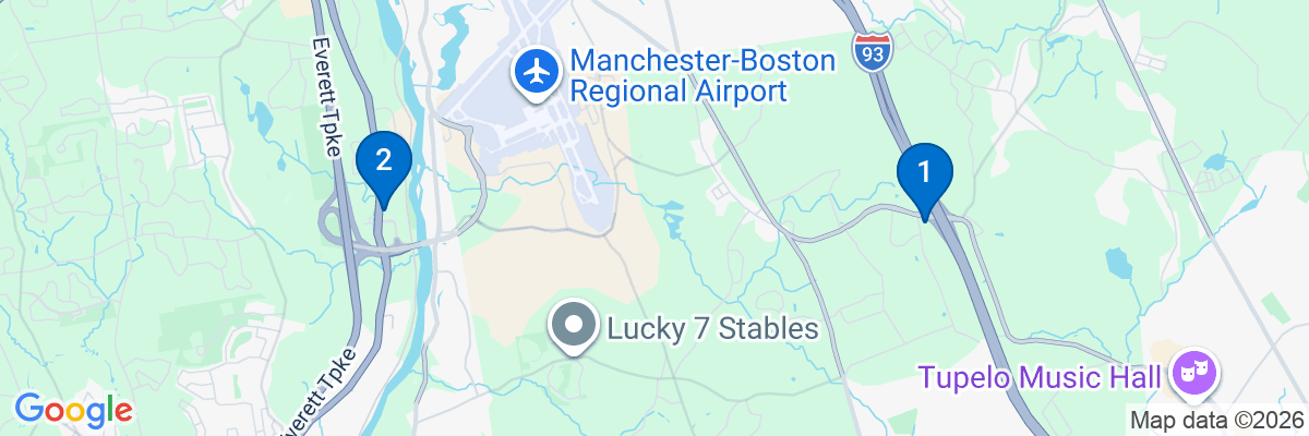 Map showing facility locations