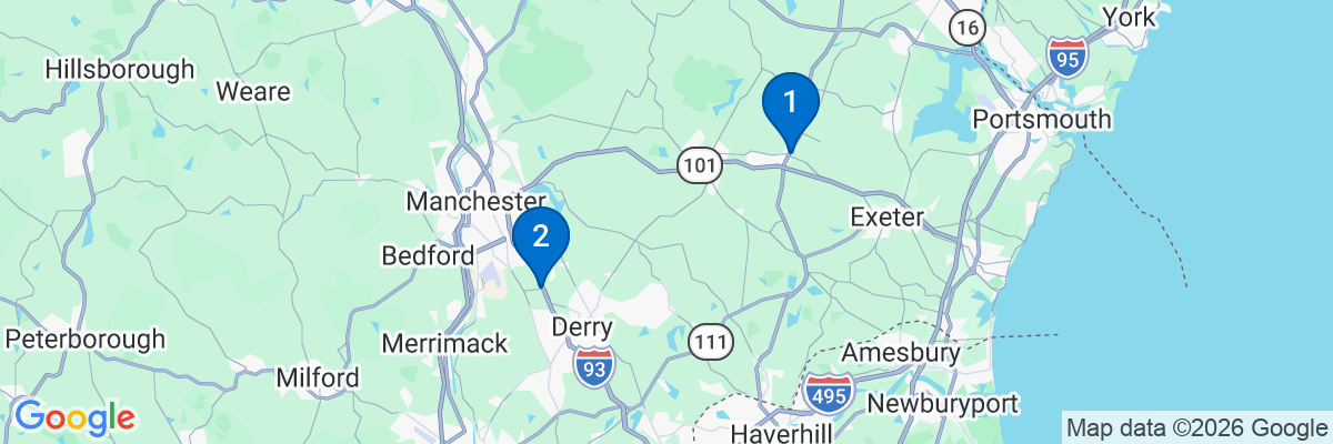 Map showing facility locations